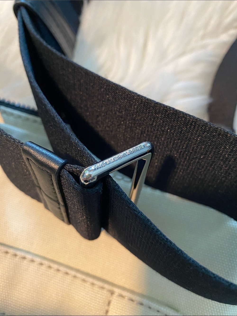 Marc Jacobs Cream Canvas Crossbody with Black Strap - Picture 6 of 15